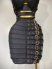 Women Sexy Black Cut Out Bodycon Bandage Skirt Two Piece Set Celebrity High Streeet Evening Birthday Club Party Outfits 2GSH_ecoleips.com