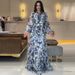 Women's Elegant Slim Fit Long Dress Autumn New Arrival Fashion Print Polyester_ecoleips.com