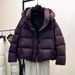 "Women's Puffer Jacket With Hood - 90% White Duck Down Coat, Oversized Short Winter Jacket For Commuting & Streetwear_ecoleips.com