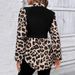 Women's Clothing New Fashion Stitching Leopard Print Long Sleeved Shirt_ecoleips.com