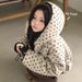 girl Souh Korea Ins Auumn And Winer New Korean Version Hooded Two-sided Design Loose Thickened Lamb Wool Coon Jacke_ecoleips.com