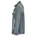 Unisex Distressed Denim Jacket – Oversized Cropped Fit With Asymmetrical Wash & Stand Collar (S-XL, Streetwear Style)_ecoleips.com