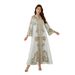 NT02 Plus Size Evening Dress Ethnic Style Jacquard Mesh Print Simple Women's Muslim Fashion_ecoleips.com
