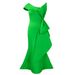 Women's Clothing Fashion Tube Top Oblique Collar Sexy Slim Evening Dress_ecoleips.com