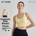 Women's Shockproof Sports Bra Anti-Sagging U Neck Racerback Yoga Fitness Vest Bare Skin Contact_ecoleips.com