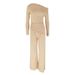 WG060 Early Spring Best-selling Suit, Asymmetrical Long-sleeve T-shirt And Wide-leg Pants, Casual Fashion Suit_ecoleips.com