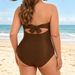 Aria Basics Bandeau Swimsuit For Women, European And American Sexy Plus-size One-piece Swimsuit, Cross-border Seaside Beach_ecoleips.com