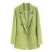 Oversized Blazer For Women – Bright-Button British Style Jacket (Petite-Friendly & Age-Defying)_ecoleips.com