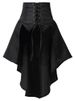 Half Length Skirt, Pirate Skirt, Ruffled Irregular Half Length Halloween Performance Skirt_ecoleips.com