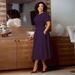 Women's Clothing Round Neck Temperament Elegant Waist Big Swing Puff Sleeve A Line Skirt African Dress_ecoleips.com