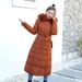 Women's Winter Parka With Faux Fur Hood, Long Puffer Coat, Waterproof Polyester Shell, Knee-Length Warm Jacket, Slim Fit & Extra Thick_ecoleips.com
