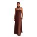 2025 Summer New Women's Clothing Temperament Light Mature Satin Lace Up Strapless Dress -68767_ecoleips.com