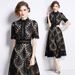 Celebrity High-end Lace Dress Women's Summer Crochet Embroidery Niche Chic Daughter Temperament Skirt_ecoleips.com