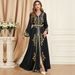 Women's Clothing Muslim Suit Long Skirt Slit Long Sleeve Autumn And Winter Women's Clothing Embroidered Clothes Two Piece Dress_ecoleips.com