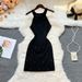 YuooMuoo Ins Hot Sexy Package Hips Knitted Dress Women 2025 New Fashion Y2K Diamonds Bodycon Mini Dress Streetwear Lady Outfits_ecoleips.com