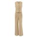 European And American Commuter Khaki Suit Vest Trousers Two Piece Suit Women's Clothing Fashion Cotton And Linen Suit_ecoleips.com