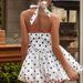 Women's A-Line Skirt Slimming Short Skirt Sexy Hot Girl Waist Cinching Summer Vacation Style Dress_ecoleips.com