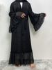 Black Islamic Abayas Muslim Women Clothing Turkey Long Robe Moroccan Caftan Islam Kaftan Ramadan Abaya For Women Dubai_ecoleips.com