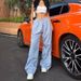 Women's Clothing Personality Trend Drawstring Leisure Elastic Waist Multi Color Trousers_ecoleips.com