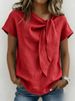 Breathable Linen-Cotton Short Sleeve T-Shirt For Women – Lightweight Summer Top, Relaxed Fit, Trendy Casual Wear For 2026_ecoleips.com