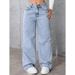Cross-Border Foreign Trade Sweet And Spicy Style High Waist Straight Jeans For Women Summer New Loose Trendy_ecoleips.com