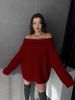 Off-Shoulder Knit Sweater – Long Sleeve(S-XL, 4 Colors, Sexy Drop Neckline, British-Inspired, Work-to-Party Versatile)_ecoleips.com