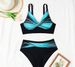 Women's Sexy Two Piece Swimsuit European American Style Cross Print Bikini Swimwear Huludao_ecoleips.com