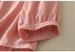 Women's Solid Color V Neck Shirt Summer New Style Fashionable And Elegant Loose Fit Top With Three Quarter Sleeve Versatile_ecoleips.com
