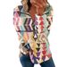 2026 Spring And Autumn New Printed Long Sleeve Sweater Women's Loose Versatile Top_ecoleips.com