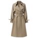 girl Girl Girl 2025 Spring And Autumn British Style Parka Khaki Trench Coat For Women New Waist-Cinching Long Thickened Casual Jacket_ecoleips.com