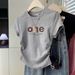 Korean Style Women's round Neck Short Sleeve T-Shirt Slim Fit Curved Hem Irregular Top Base Layer for Summer Alluring Pure_ecoleips.com