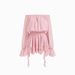 Fashionable Layered Ballet Style Long Sleeve Off-Shoulder Mini Dress for Women Tie Waist Versatile Irregular A-Line Gown_ecoleips.com