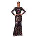 Women's Clothing Evening Dress Long Sleeve Temperament Round Neck Sexy Slim Long Sequin Banquet Bridesmaid Dress Dress Female_ecoleips.com