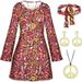 Carnival Festival Foreign Trade Bohemian For Women, Cross-Border Floral Print Long Sleeve Dress_ecoleips.com