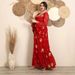 Women's Clothing Spring And Summer New Middle Eastern Women's Sexy Chiffon Embroidered Belt Dress_ecoleips.com