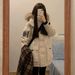 girl Girl Girl Large Fur Collar Parka Jacket For Women 2025 Winter New Hooded Coat Loose Thickened Workwear Cotton Clothing_ecoleips.com