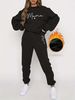 Women's Autumn/Winter Hip Hop Casual Street Mama Letter Pattern Printed Round Neck Sweatshirt+Sweatpants Warm Set-659_ecoleips.com