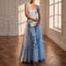 Women's Evening Gown Elegant Digital Print Sleeveless Long Dress For Prom Occasion_ecoleips.com