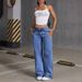 Cross-border Bow-knot Embroidered Jeans For Women, Spring Autumn, Sweet And Spicy Style, High-waisted,_ecoleips.com
