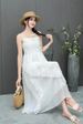 Summer 2025 New Elegant Waist-Cinching Vacation Long French Style High-End Super Fairy Princess Strap Dress For Women_ecoleips.com