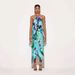 New Printed Satin Minimalist Halter Neck Long Dress For Women Irregular Design_ecoleips.com