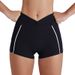 Women's Quick Drying Color Block Yoga Pants Tummy Control Tight Fitness Five Point Shorts Butt Enhancing Running Sports_ecoleips.com