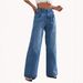 Women's High-Waisted Relaxed Straight Leg Jeans – Vintage Washed Denim Pants (XS-XXXL, Cotton-Polyester Blend, Casual & Trendy)_ecoleips.com