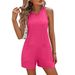 Summer New Sexy Backless Sleeveless Jumpsuit For Women, Loose Fit Casual Romper With High Waist For Outdoor Vacation_ecoleips.com