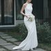 Women's Clothing Light Wedding Dress New Style Small Size Out Of The Gauze White Satin Simple Bride Travel Shoot Fishtail Dress_ecoleips.com