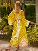 Women's Clothing Cotton Printed Bikini Sunscreen Shirt Seaside Holiday Cardigan Kimono Beach Clothes_ecoleips.com