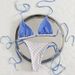 Blue Polka Dot Bikini Set Women's Two-Piece Swimsuit with Adjustable Straps Soft Summer Beach Swimwear_ecoleips.com