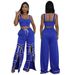 Women's Clothing Suspender Top With Lace Up Fashionable Loose Wide Leg Pants Two Piece Suit For Women_ecoleips.com