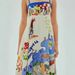 Women's Clothing Sexy Sling Graffiti Linen Big Swing Dress_ecoleips.com
