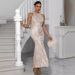 European And American Sexy Women's Sequined Dress Strapless Backless Long Fishtail Skirt Party Dress_ecoleips.com